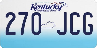 KY license plate 270JCG