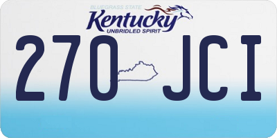 KY license plate 270JCI