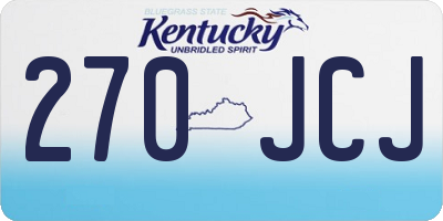 KY license plate 270JCJ