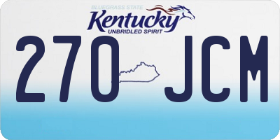 KY license plate 270JCM