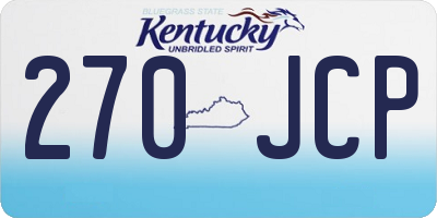 KY license plate 270JCP