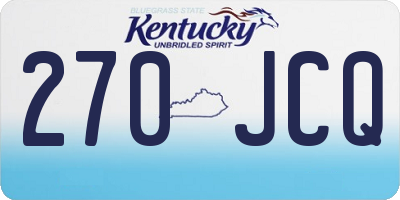 KY license plate 270JCQ