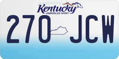 KY license plate 270JCW