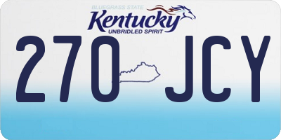 KY license plate 270JCY