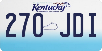 KY license plate 270JDI