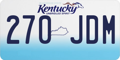 KY license plate 270JDM