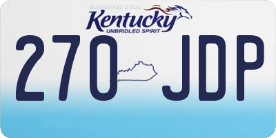 KY license plate 270JDP
