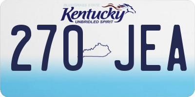 KY license plate 270JEA