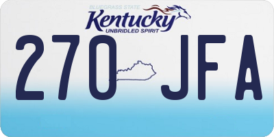 KY license plate 270JFA