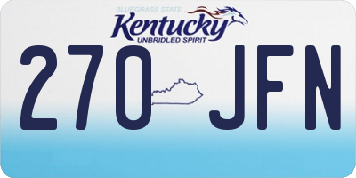 KY license plate 270JFN