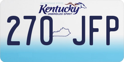KY license plate 270JFP