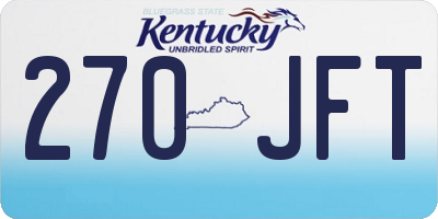 KY license plate 270JFT