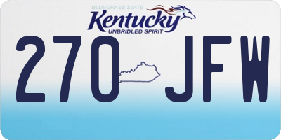 KY license plate 270JFW
