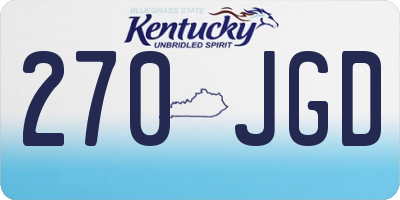 KY license plate 270JGD