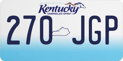 KY license plate 270JGP
