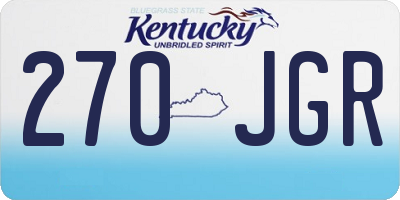 KY license plate 270JGR