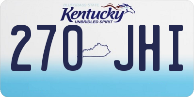 KY license plate 270JHI