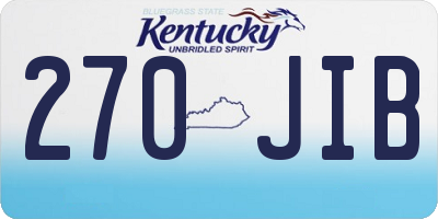 KY license plate 270JIB