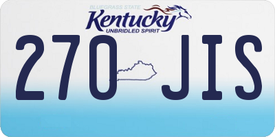 KY license plate 270JIS