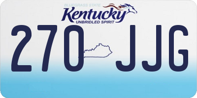 KY license plate 270JJG