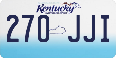KY license plate 270JJI