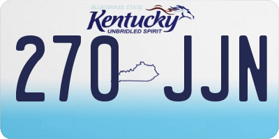 KY license plate 270JJN