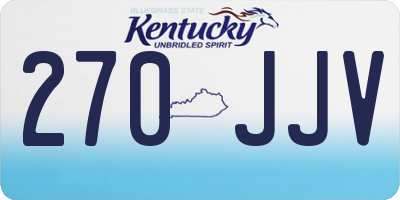 KY license plate 270JJV