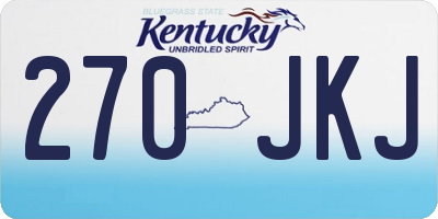 KY license plate 270JKJ