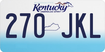 KY license plate 270JKL