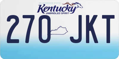KY license plate 270JKT