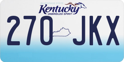 KY license plate 270JKX