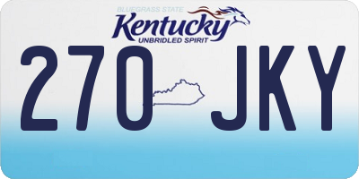 KY license plate 270JKY