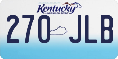 KY license plate 270JLB