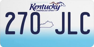 KY license plate 270JLC