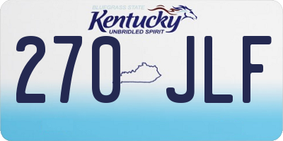 KY license plate 270JLF