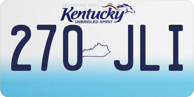 KY license plate 270JLI