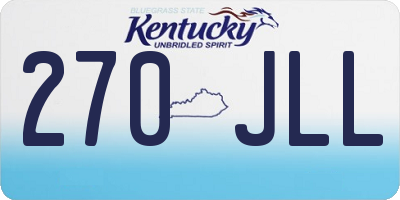KY license plate 270JLL