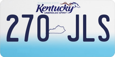 KY license plate 270JLS