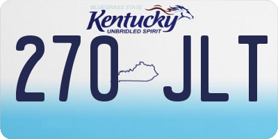 KY license plate 270JLT