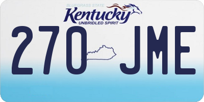 KY license plate 270JME