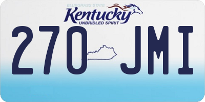 KY license plate 270JMI