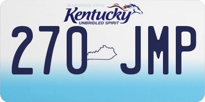 KY license plate 270JMP