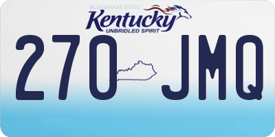 KY license plate 270JMQ