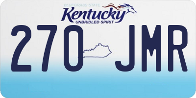 KY license plate 270JMR