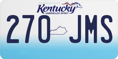 KY license plate 270JMS