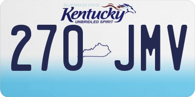 KY license plate 270JMV