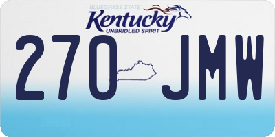 KY license plate 270JMW