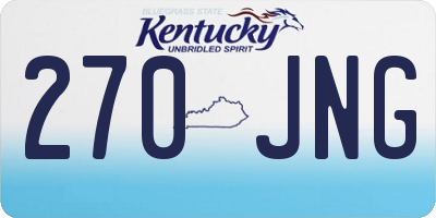 KY license plate 270JNG