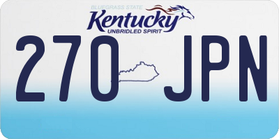 KY license plate 270JPN