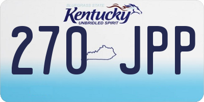KY license plate 270JPP
